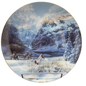 Plate Horses in the snow RunG20-129.1The Wind No. 458 E By Julie Kramer BRADEX